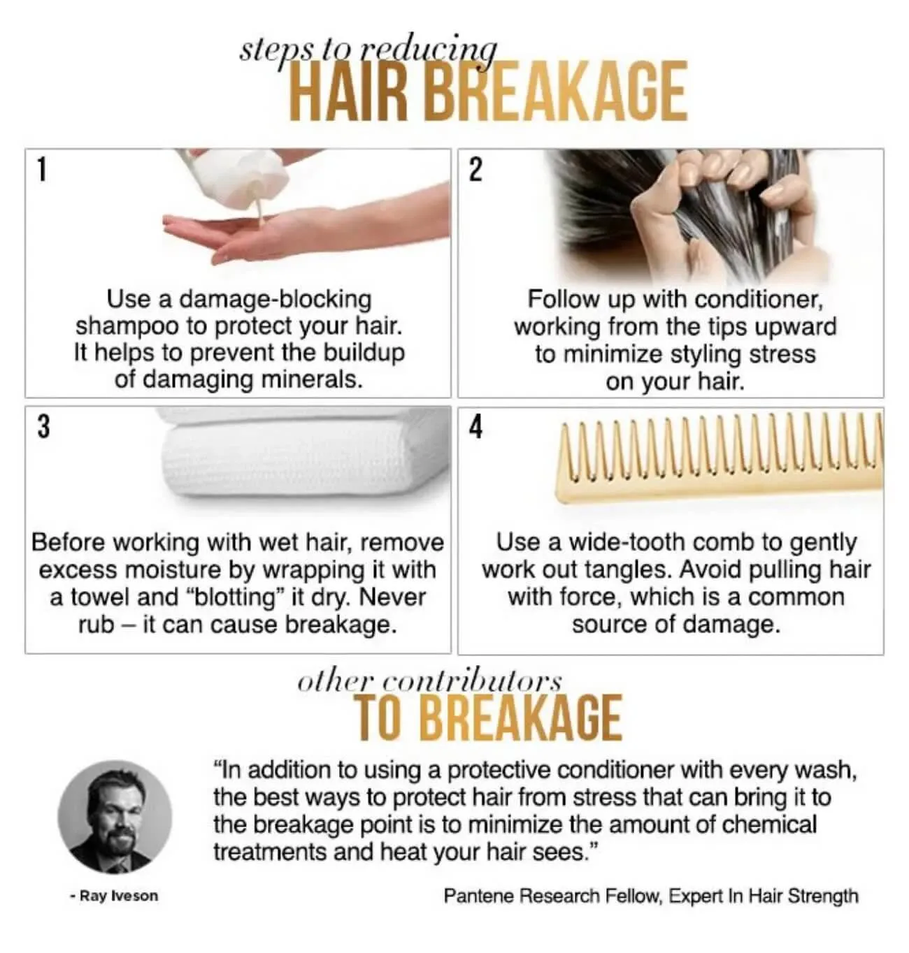 An infographic about hair breakage reduction