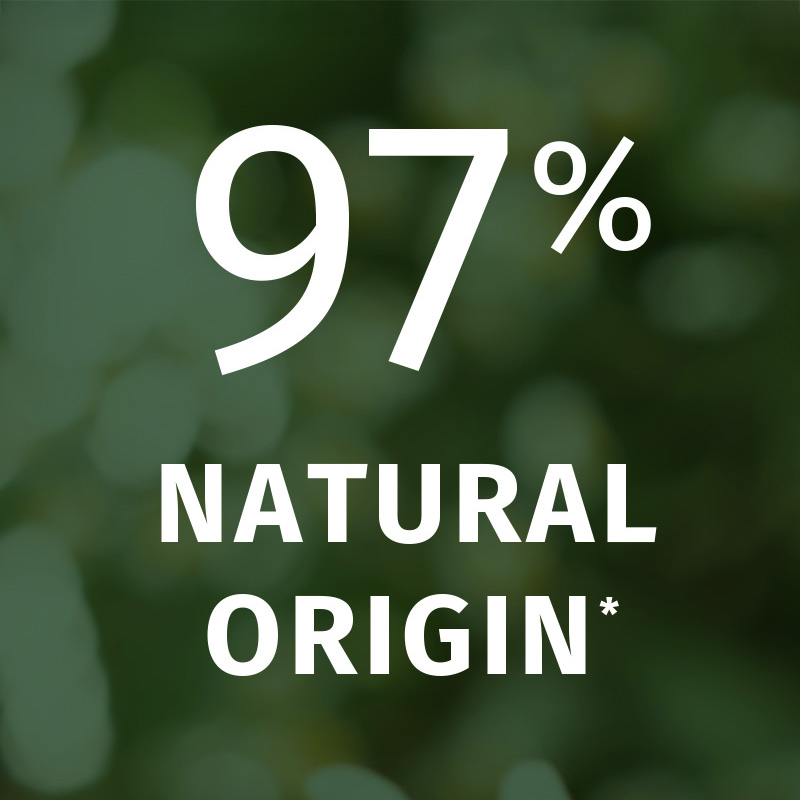 97% natural origin* 