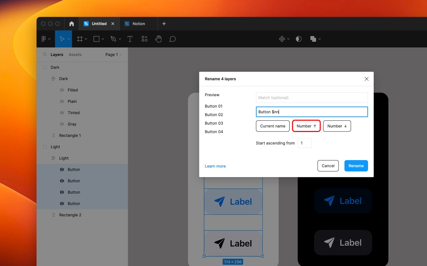 Batch Rename - Figma Handbook - Design+Code