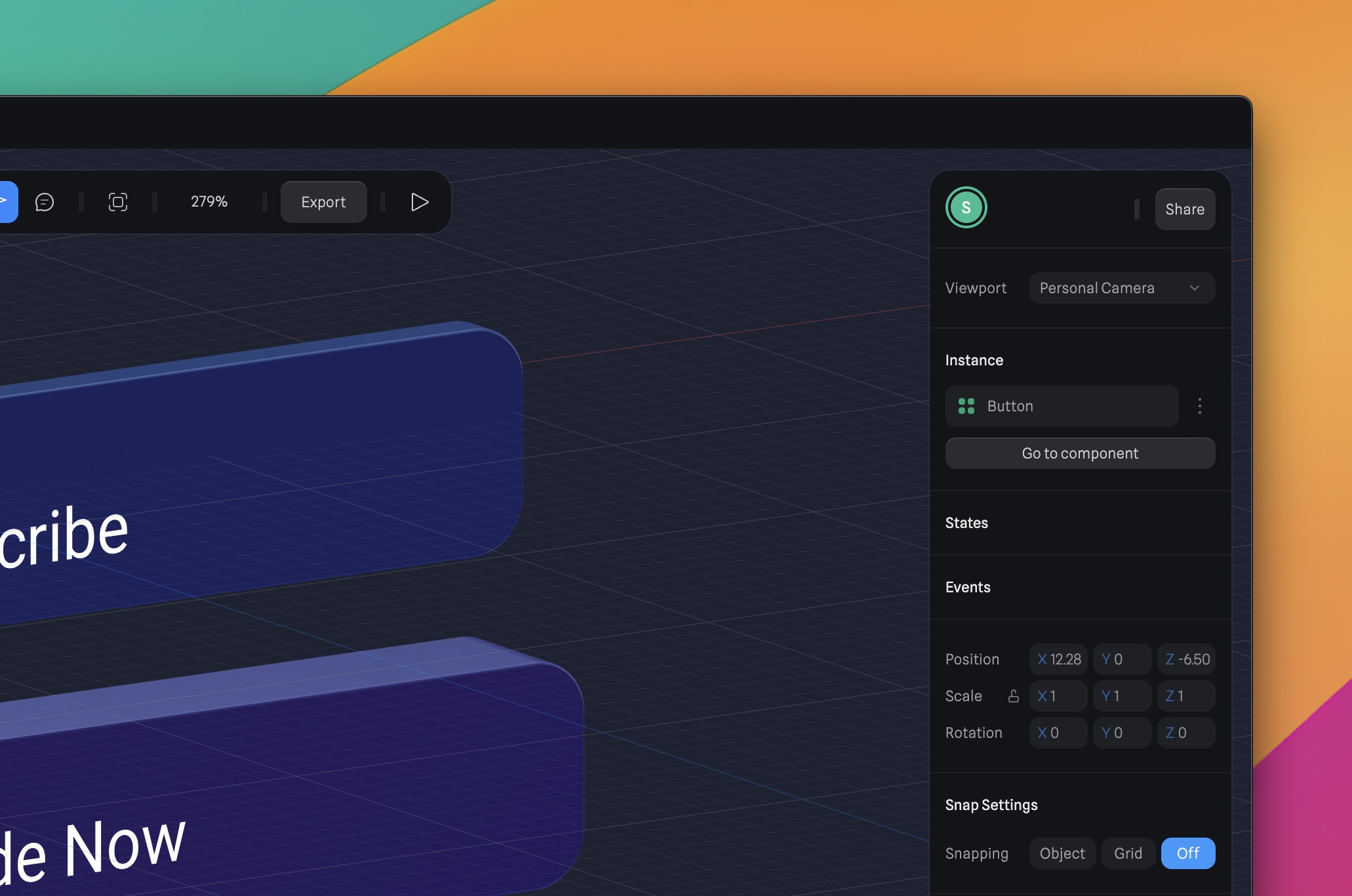 Button Components - 3D UI Interactive Web Design with Spline - Design+Code