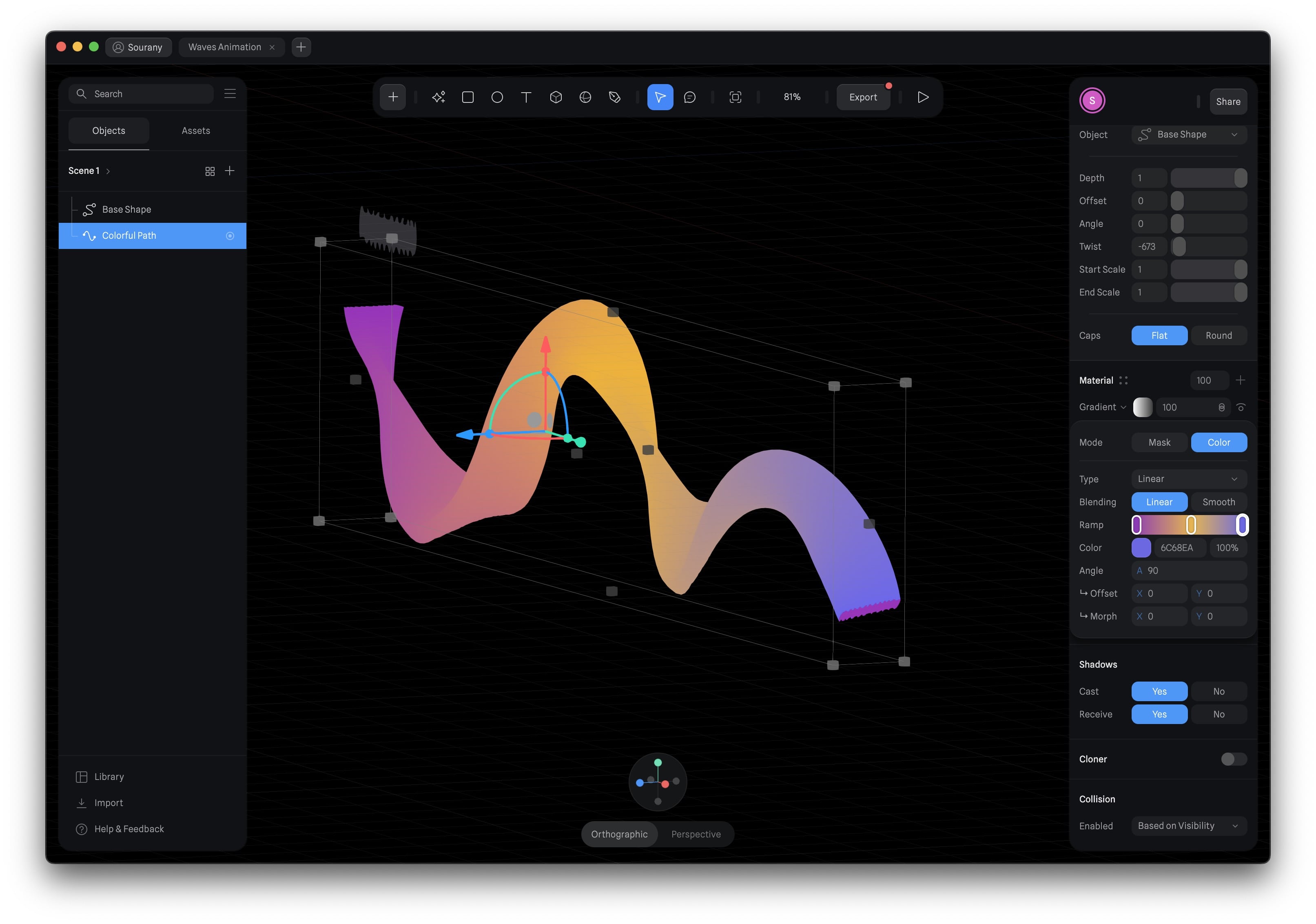 Waves Animation - 3D UI Interactive Web Design with Spline - Design+Code