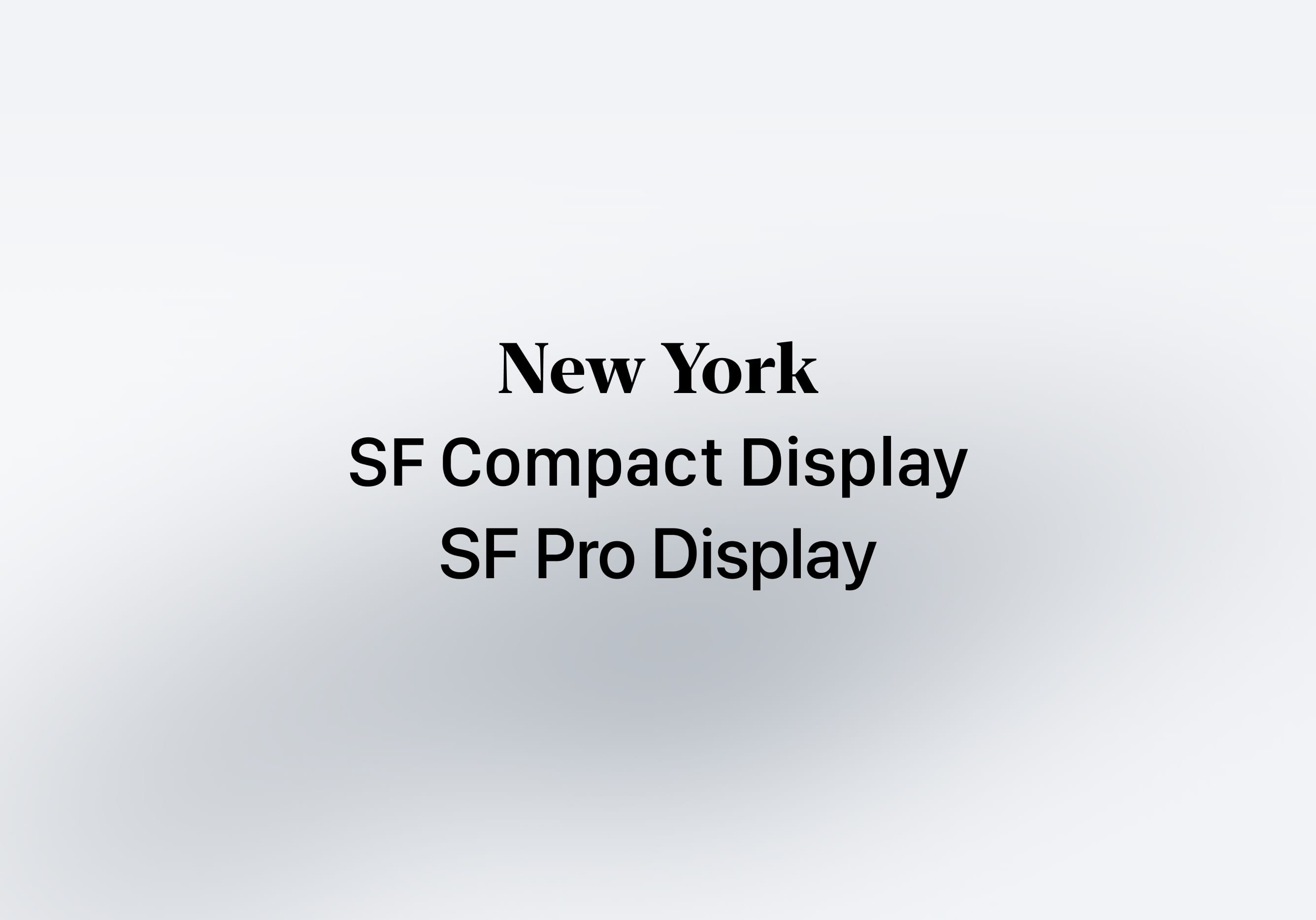 Dynamic type. SF Pro display.