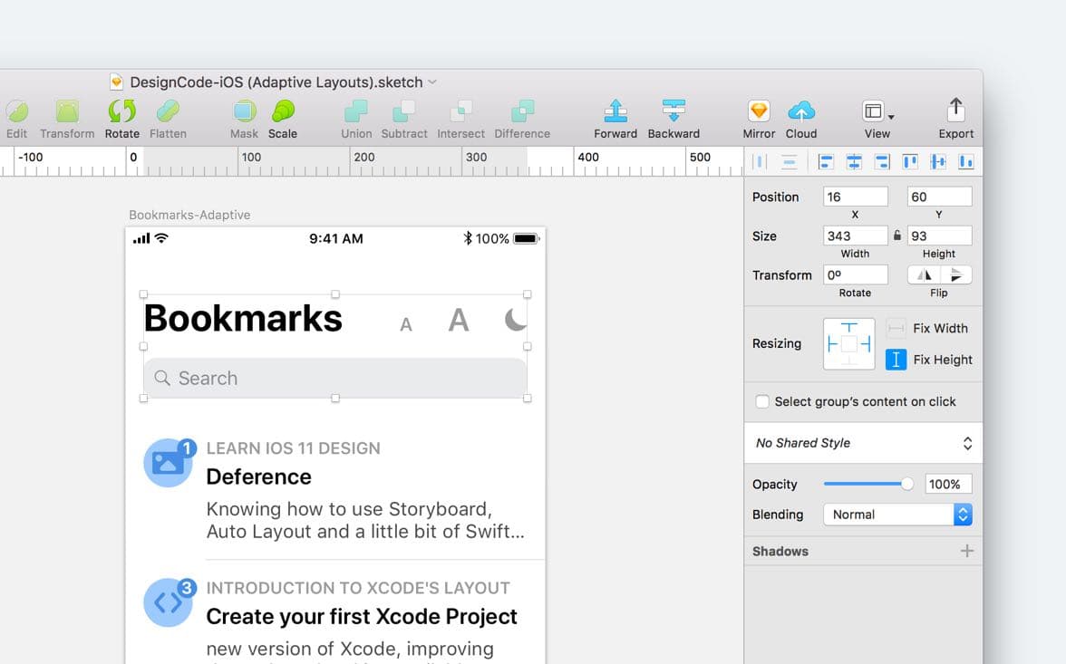 Adaptive Layouts - Learn Sketch - Design+Code