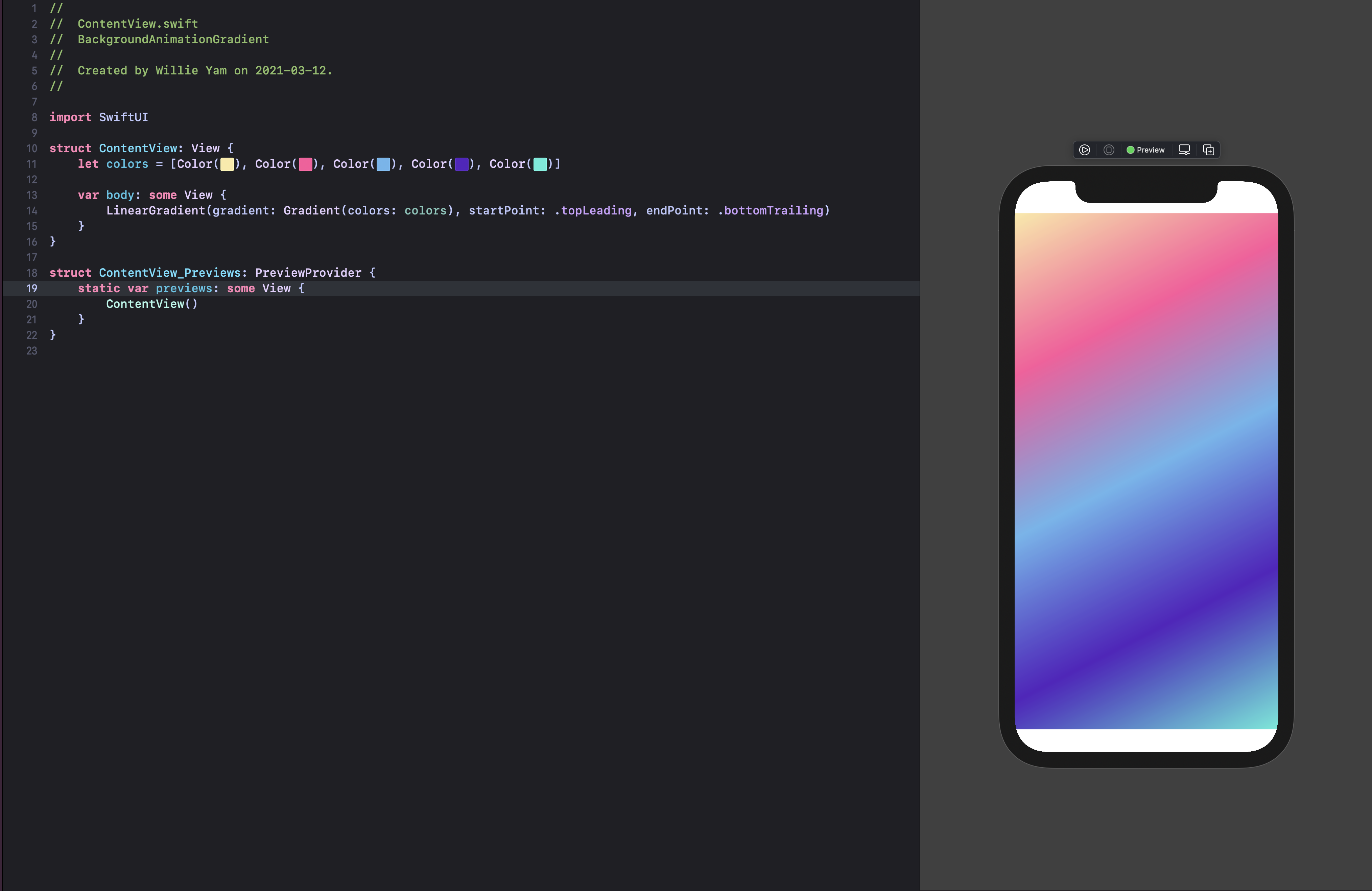 Swiftui background