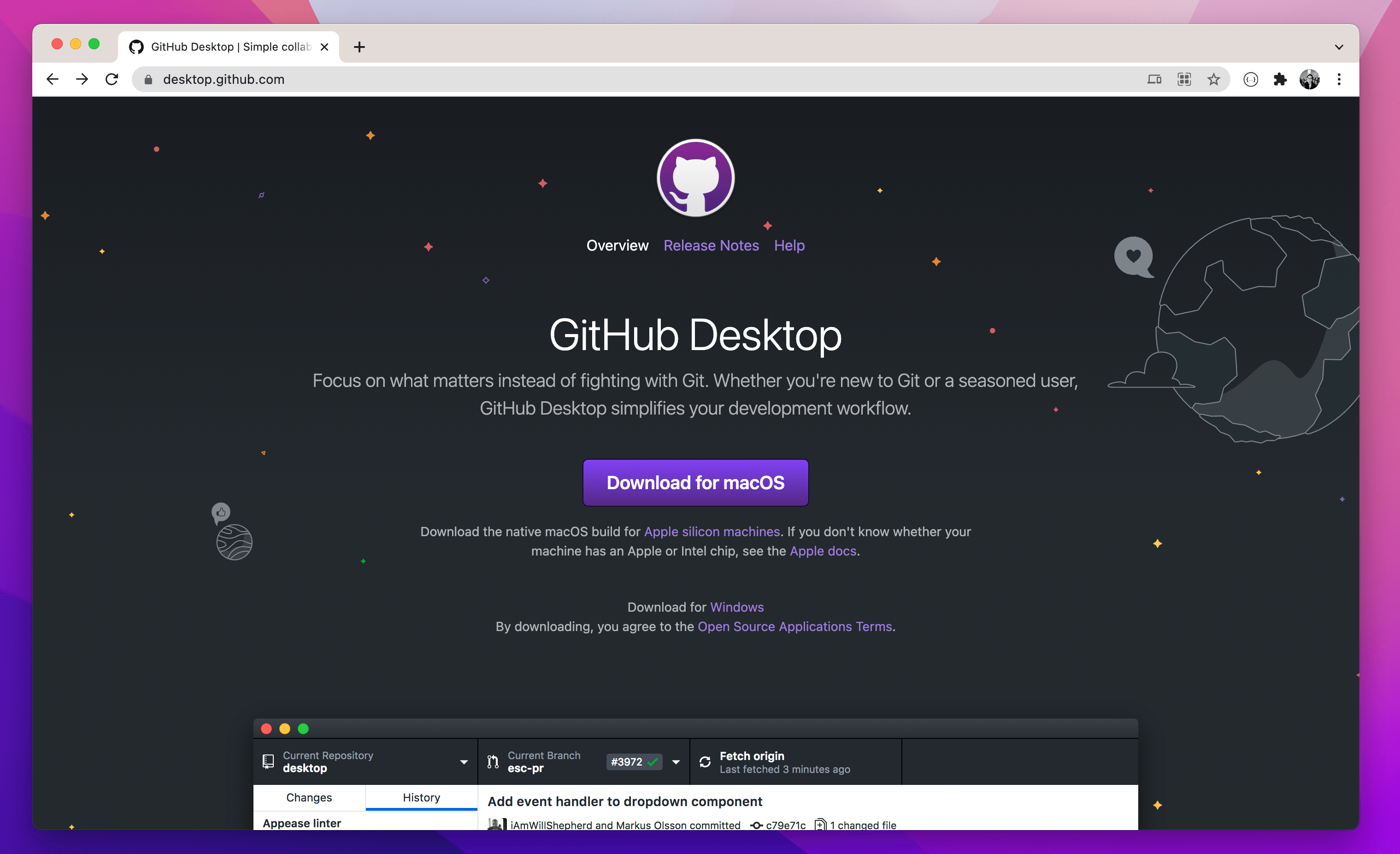 Github Desktop Home Page