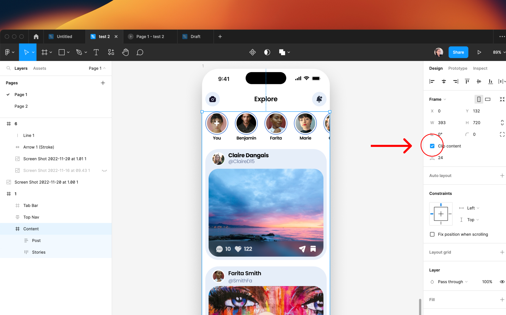 Sticky Nav and Tab Bar Prototyping - Figma Handbook - Design+Code