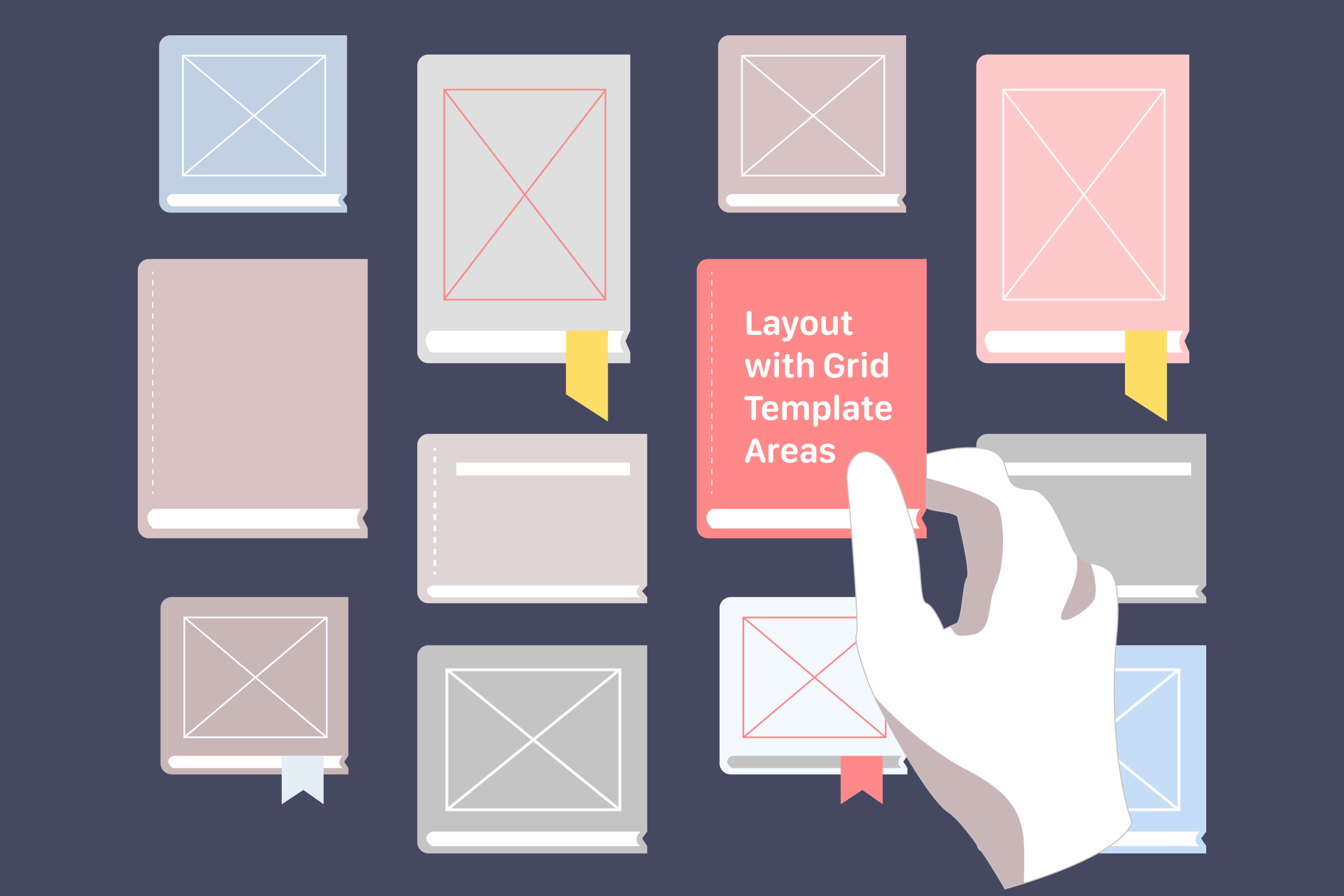 Layout with grid template areas design code