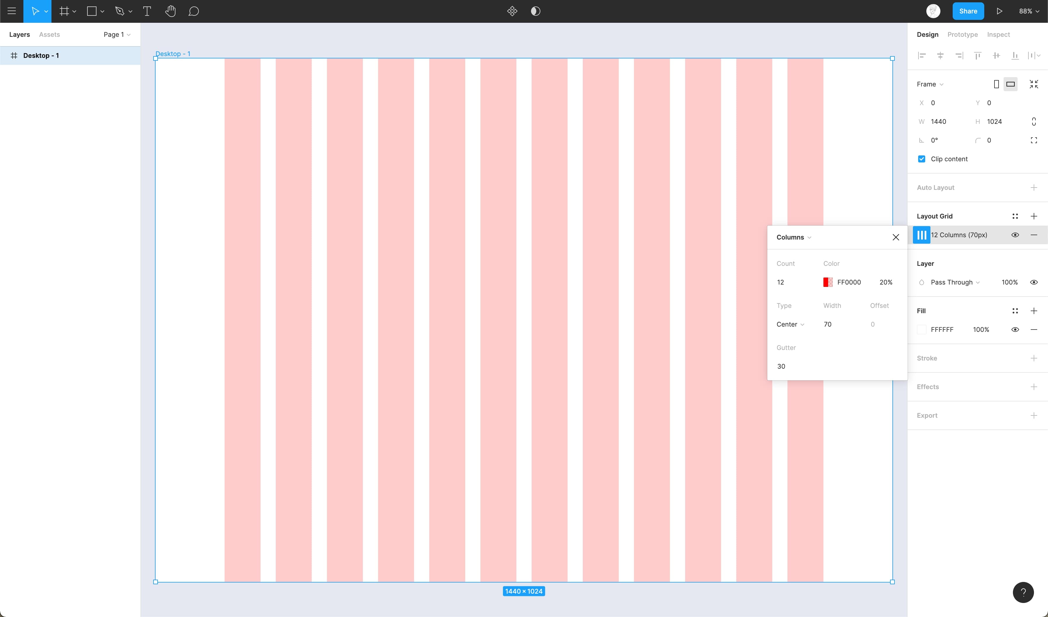 grid for presentation figma