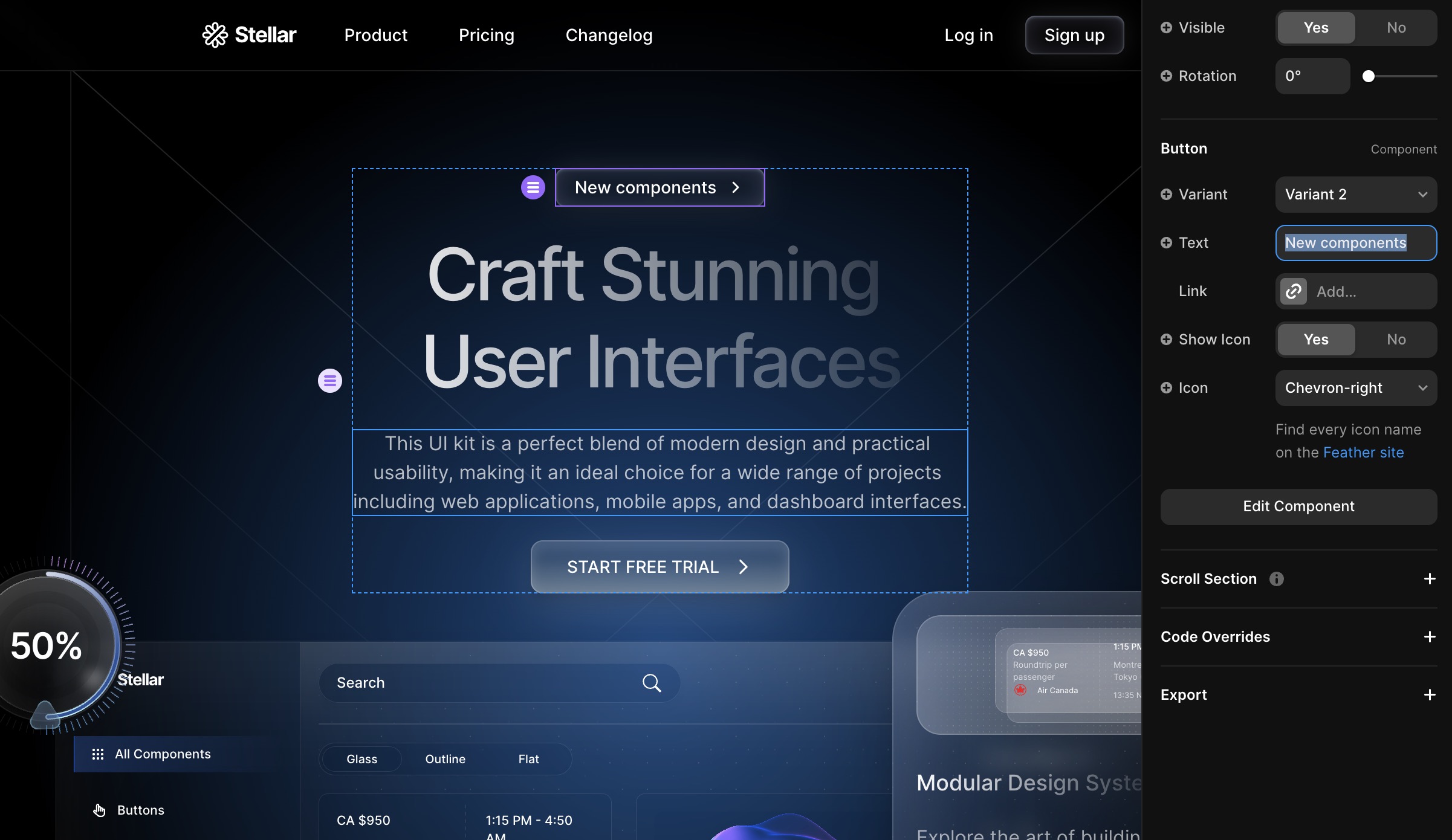 Button Components, Variables and Variants - Master No-Code Web Design ...