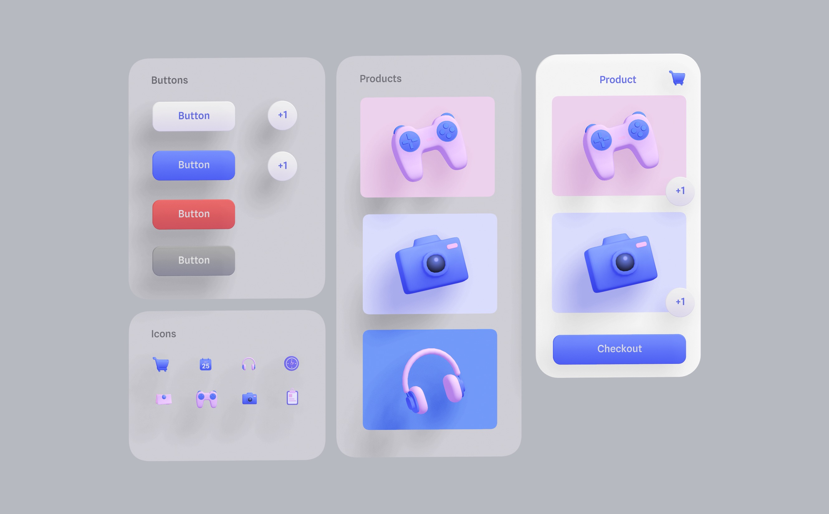 Button Components - 3D UI Interactive Web Design With Spline - Design+Code