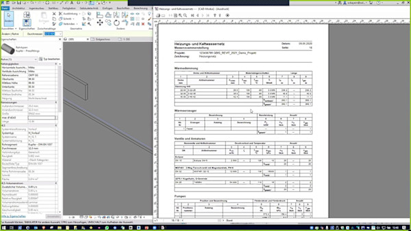 BIM in der TGA - Heizungsrohrnetz integral mit Revit berechnen