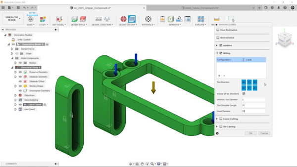 Creating a Robotic Arm Gripper using Generative Design