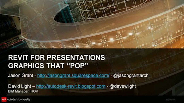 Autodesk® Revit® for Presentations: Graphics That “Pop”