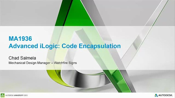 Advanced iLogic: Code Encapsulation
