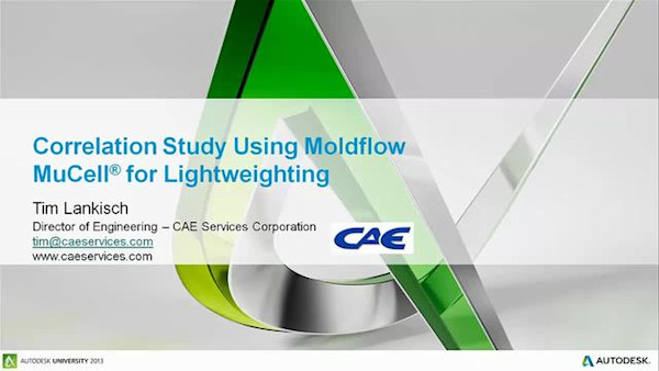 Correlation Studies Using Moldflow MuCell® for Lightweighting