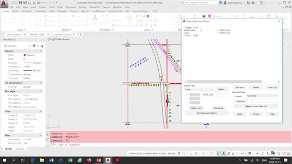 Complex Selection in AutoCAD Made Easy: The Filter Command