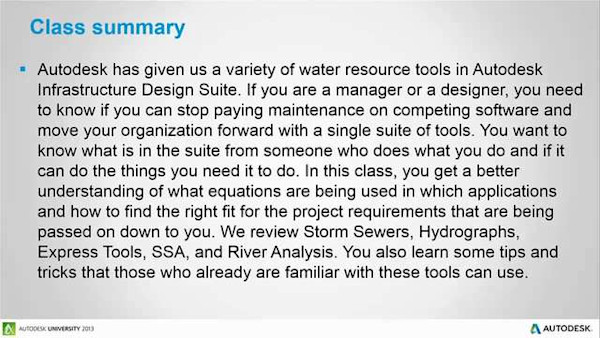 Hydraulics and Hydrology: The Water Resource Tools Available in Infrastructure Design Suite