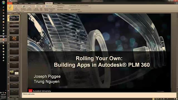 Rolling Your Own: Building Apps in Autodesk® PLM 360