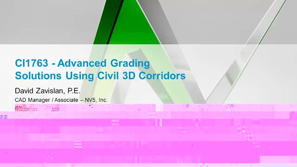 Advanced Grading Solutions Using AutoCAD Civil 3D Corridors