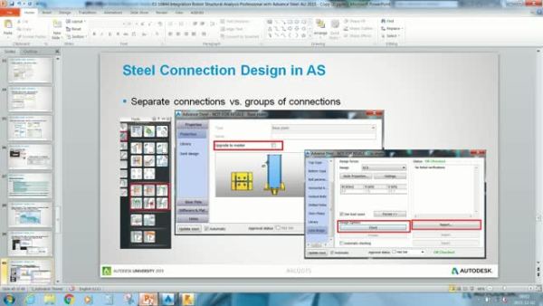 Integration Robot Structural Analysis Professional with Advance Steel