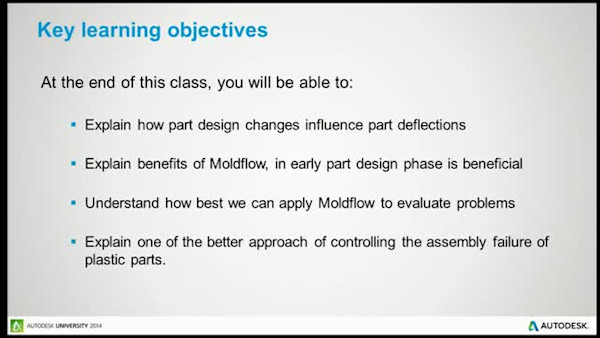 An approach to study and avoid failure of plastic assembled parts using Autodesk Simulation Moldflow