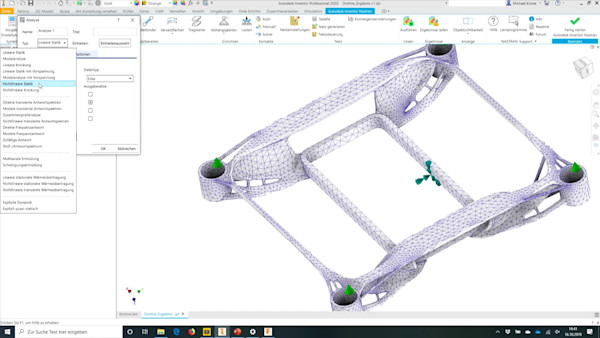 Design Optimierung mit Autodesk Fusion und Validierung der Ergebniss mit Nastran InCAD