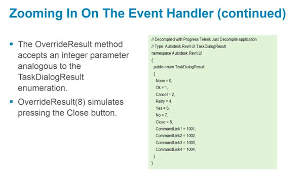 Revit TaskDialogs for the Developer—Manage TaskDialogs Like a Pro