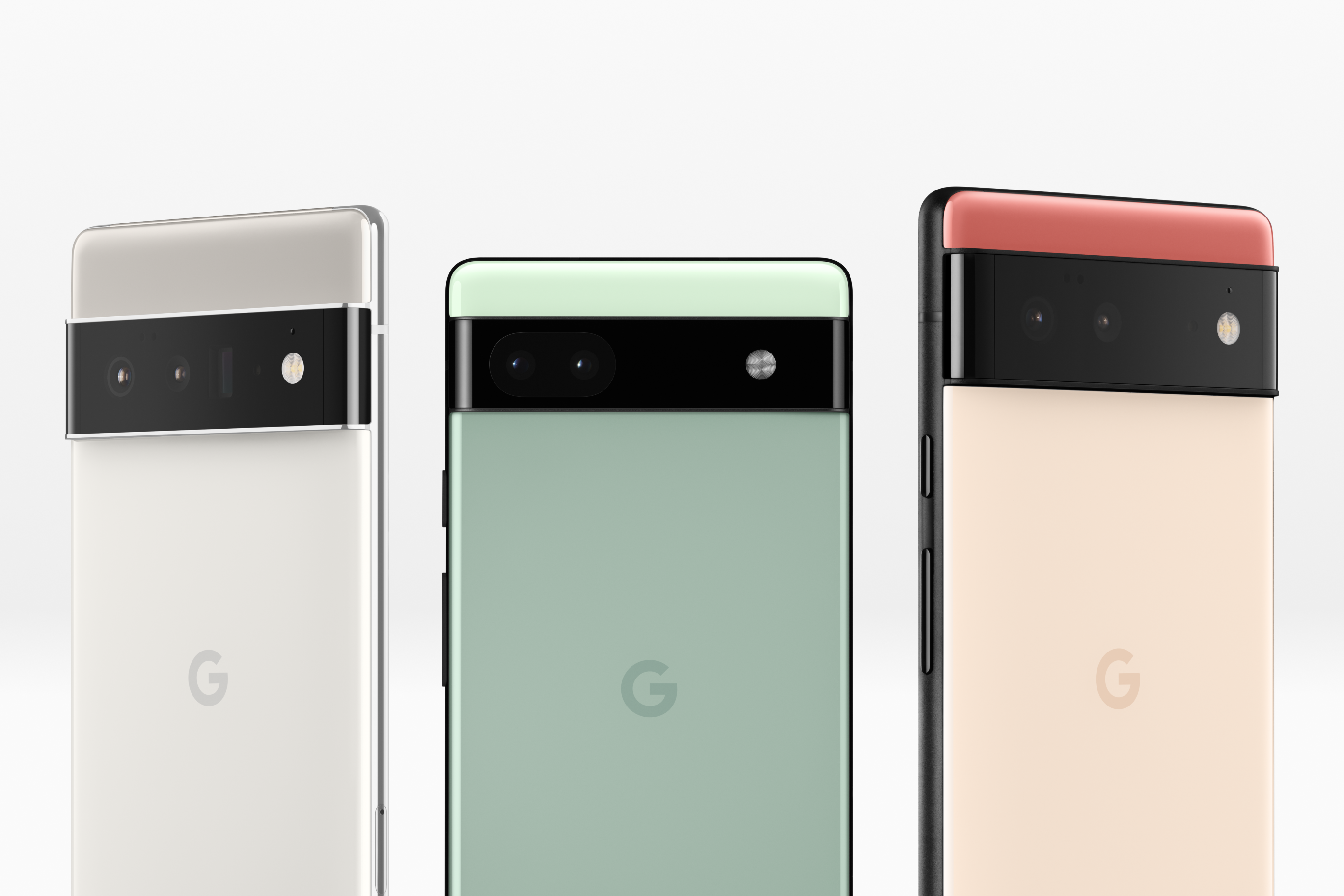 左から Google Pixel 6 Pro、Google Pixel 6a、Google Pixel 6