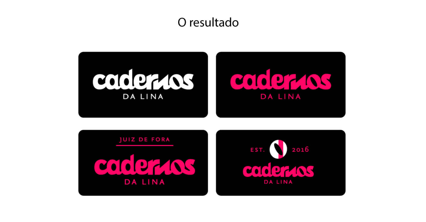 Projeto de Identidade Visual Cadernos da Lina