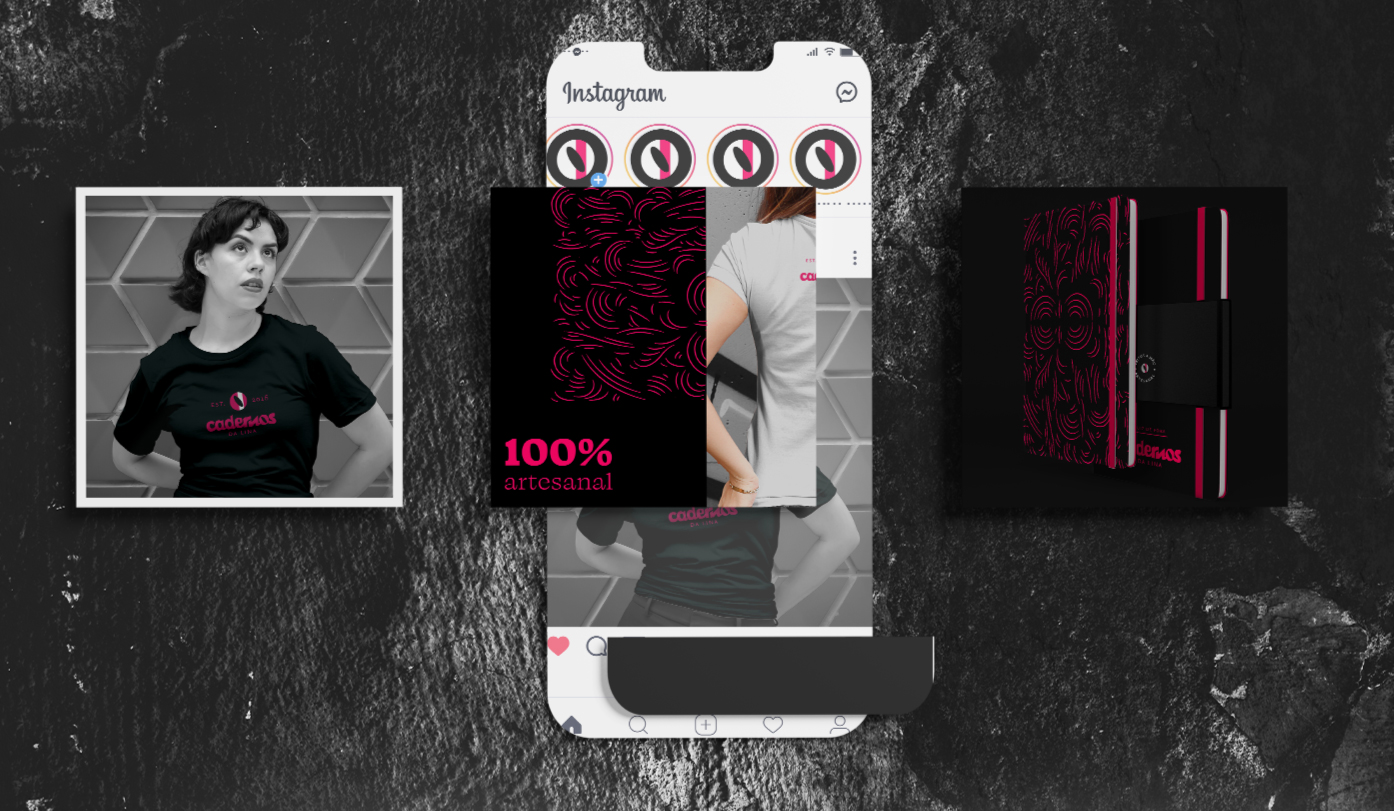 Projeto de Identidade Visual Cadernos da Lina