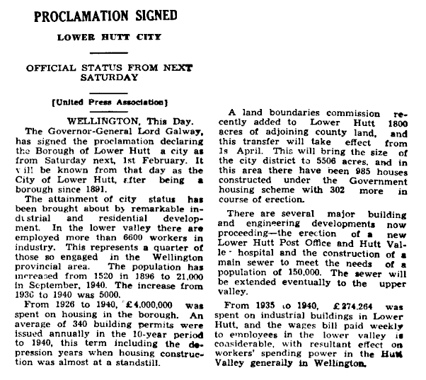 Article titles "Proclamation Signed"
