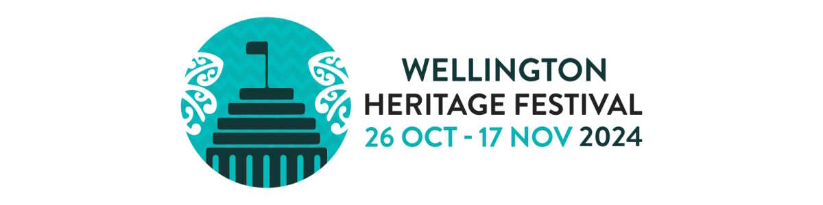 Banner reading "Wellington Heritage Festival 26 Oct - 17 Nov 2024"