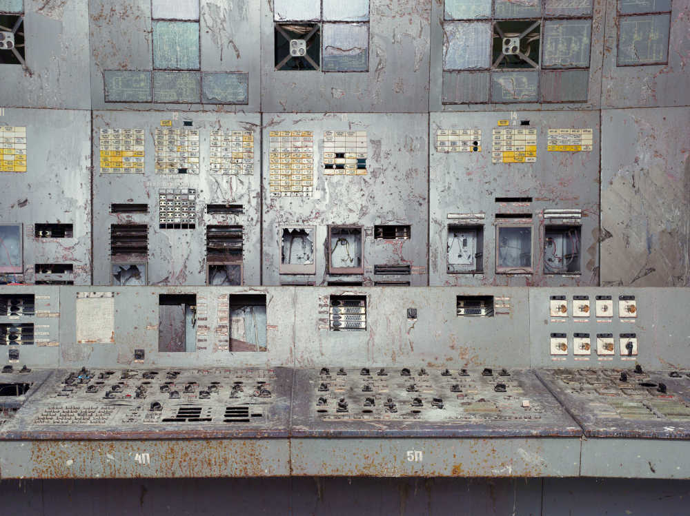 Control room for reactor 4, Chernobyl Nuclear Power Plant, Ukraine.