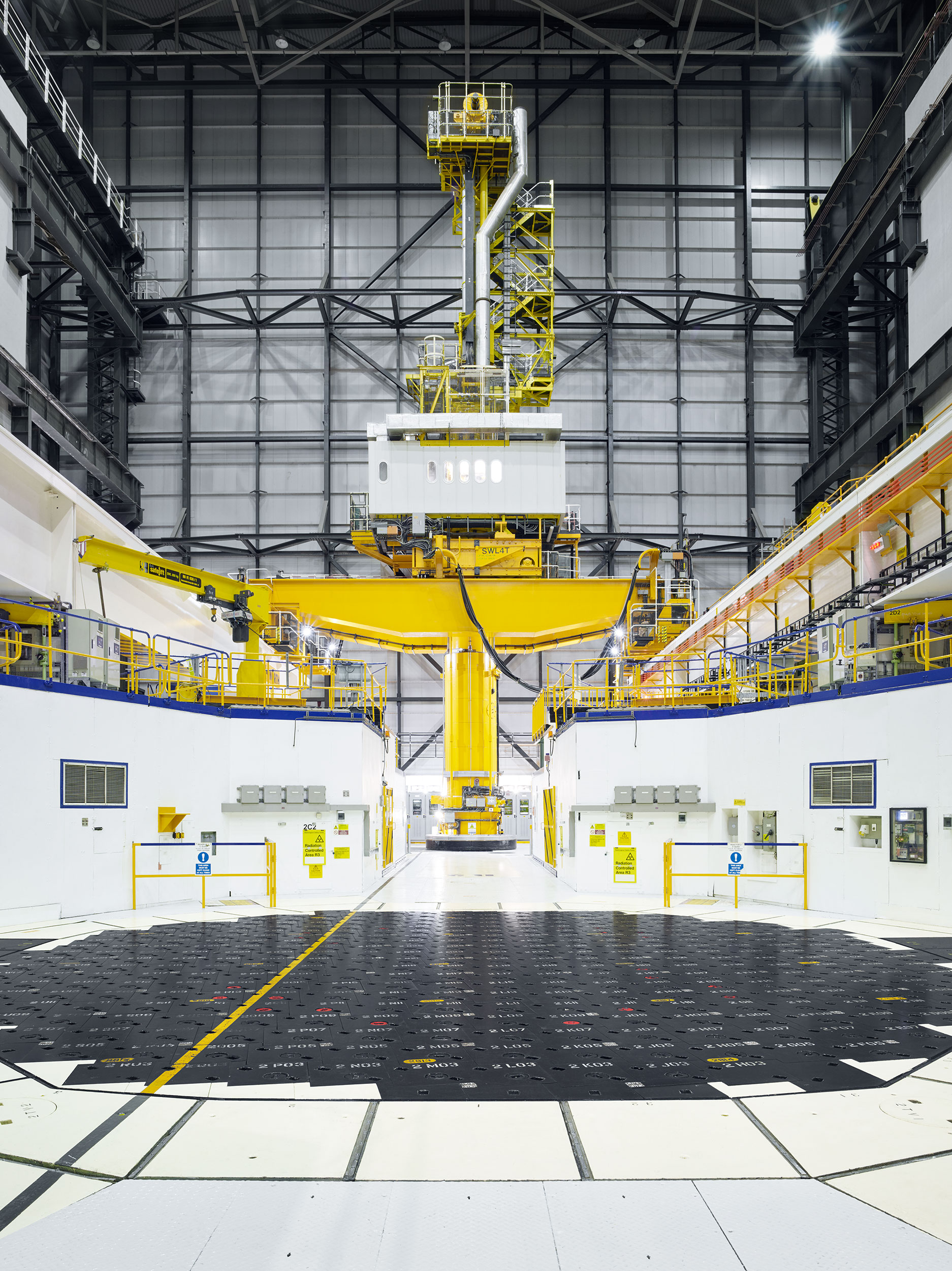 The reactor hall and turbine hall at Hartlepool Nuclear Power Station, UK.