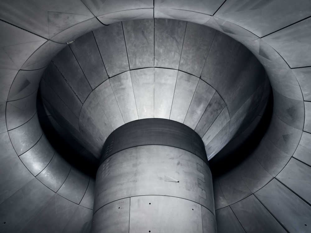 Inside a fusion reactor at Culham Centre for Fusion Energy, UK.