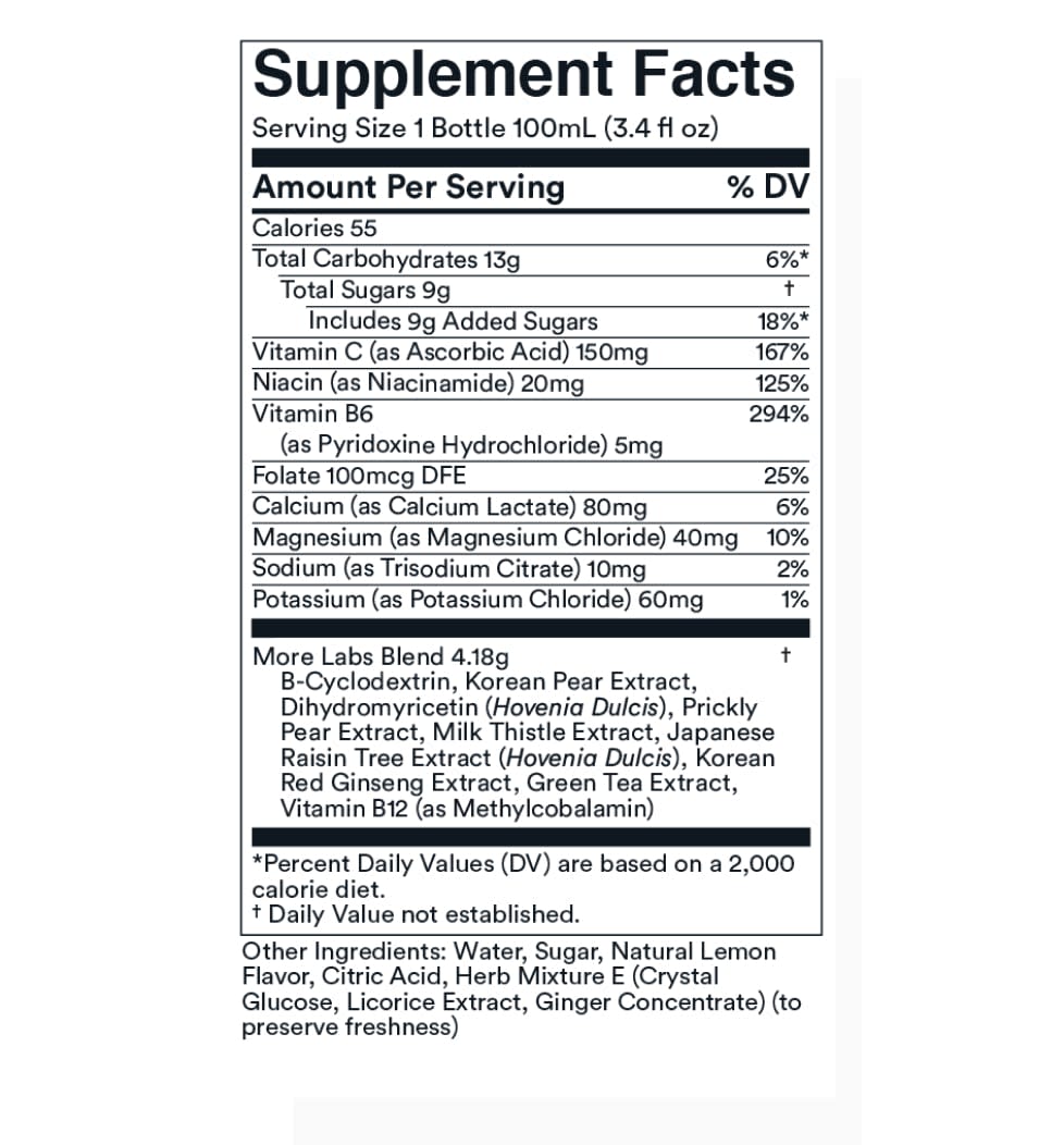 More Labs Morning Recovery + Energy Best Morning After Drink