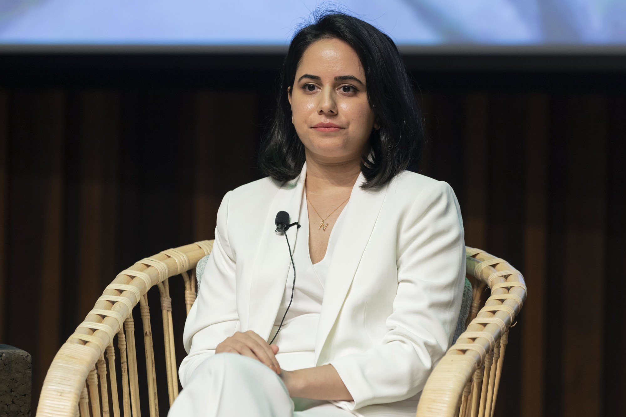 Najia Qazi, Sustainability advocte and Founder of Sustainable narrative during the L’Oreal x Garnier “Can Beauty Go Green” event at the Terra Auditorium m35218