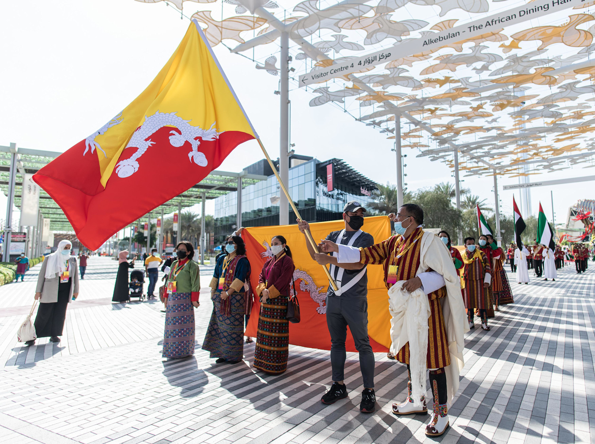 His Excellency Chitem Tenzin, Ambassador of the Kingdom of Bhutan to the United Arab Emirates takes part in the Bhutan National Day Parade m24231