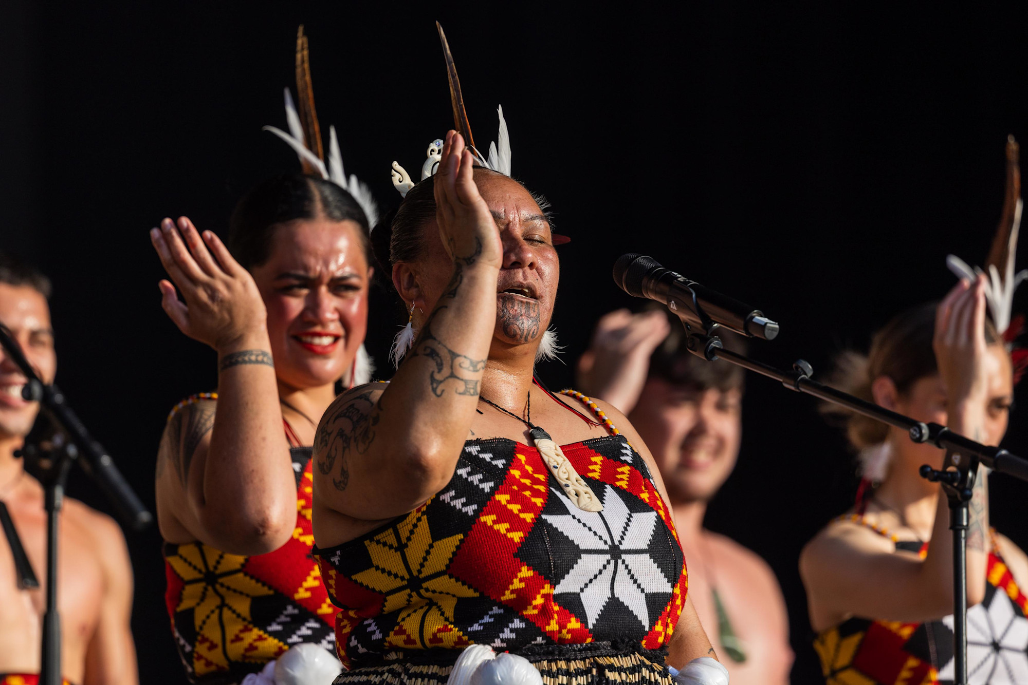 Kapa Haka Performance Kahurangi Maori Dance Theatre at Dubai Millennium Amphitheatre m10621