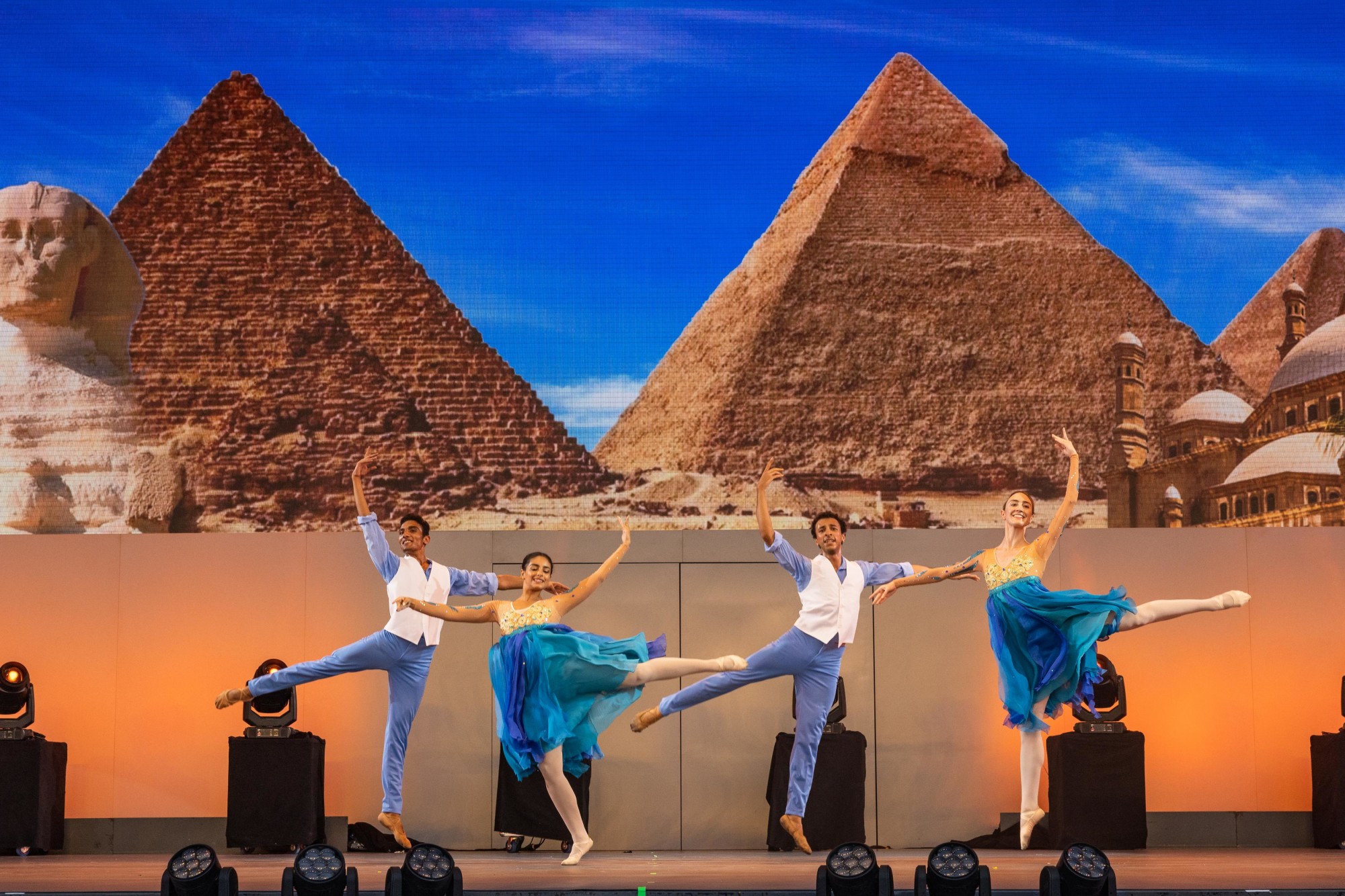 The National Troupe for Folkloric Arts of Egypt perform at Dubai Millennium Amphitheatre at Al Forsan Park m7498