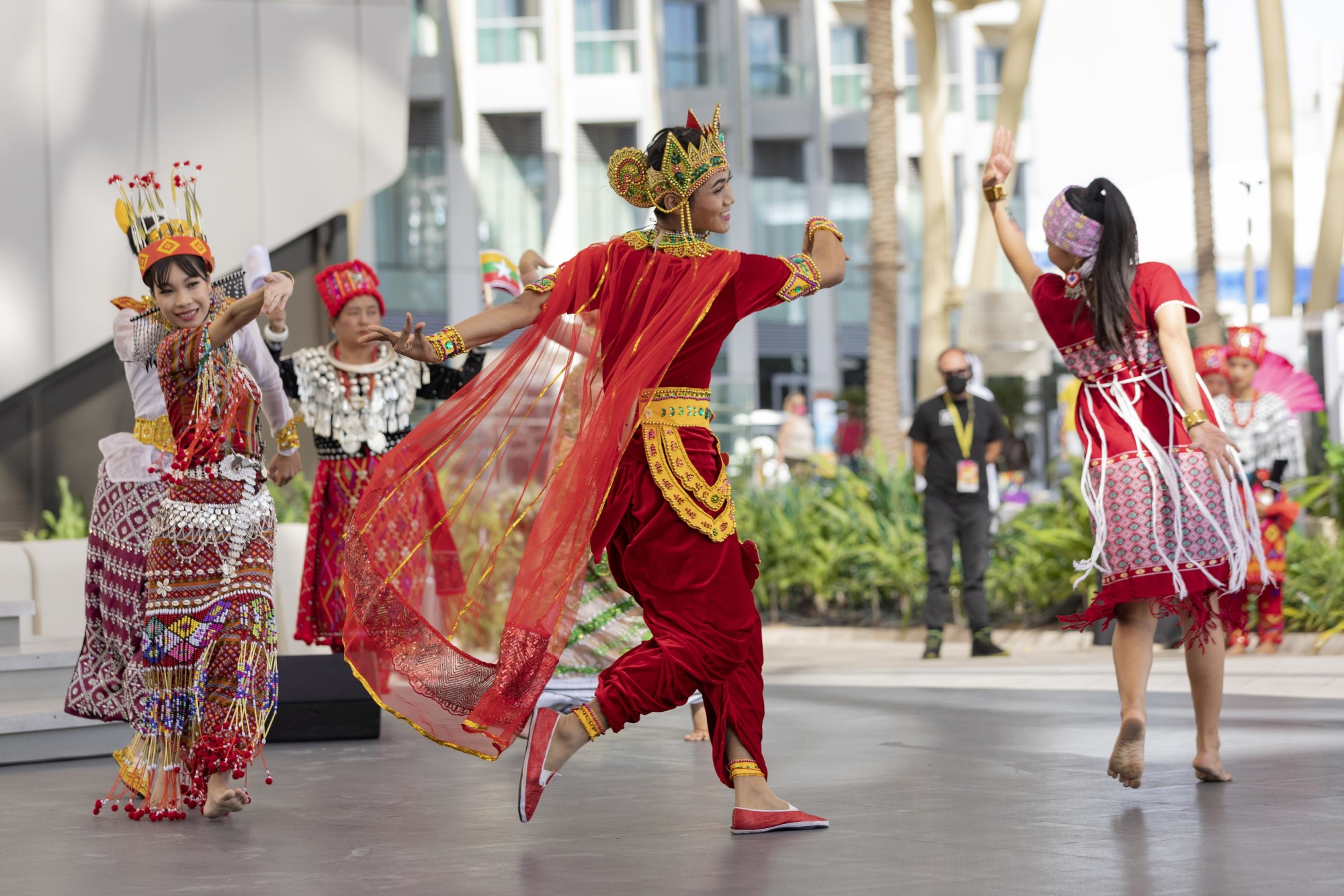 Cultural performance during the Myanmar National Day Ceremony at Al Wasl m52543