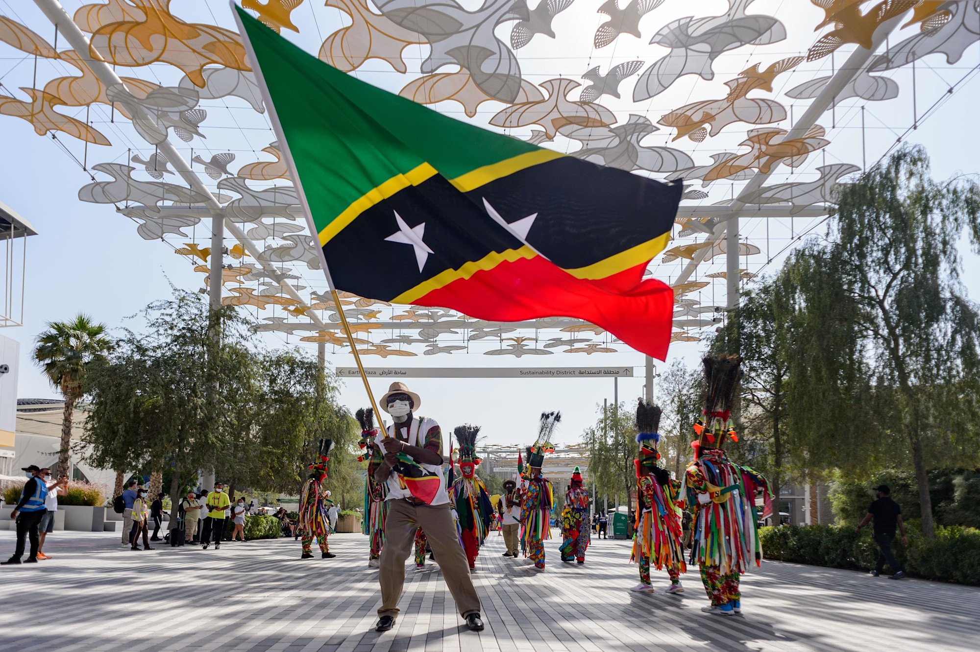 Saint Kitts and Nevis National Day Parade on Ghaf Avenue m10841