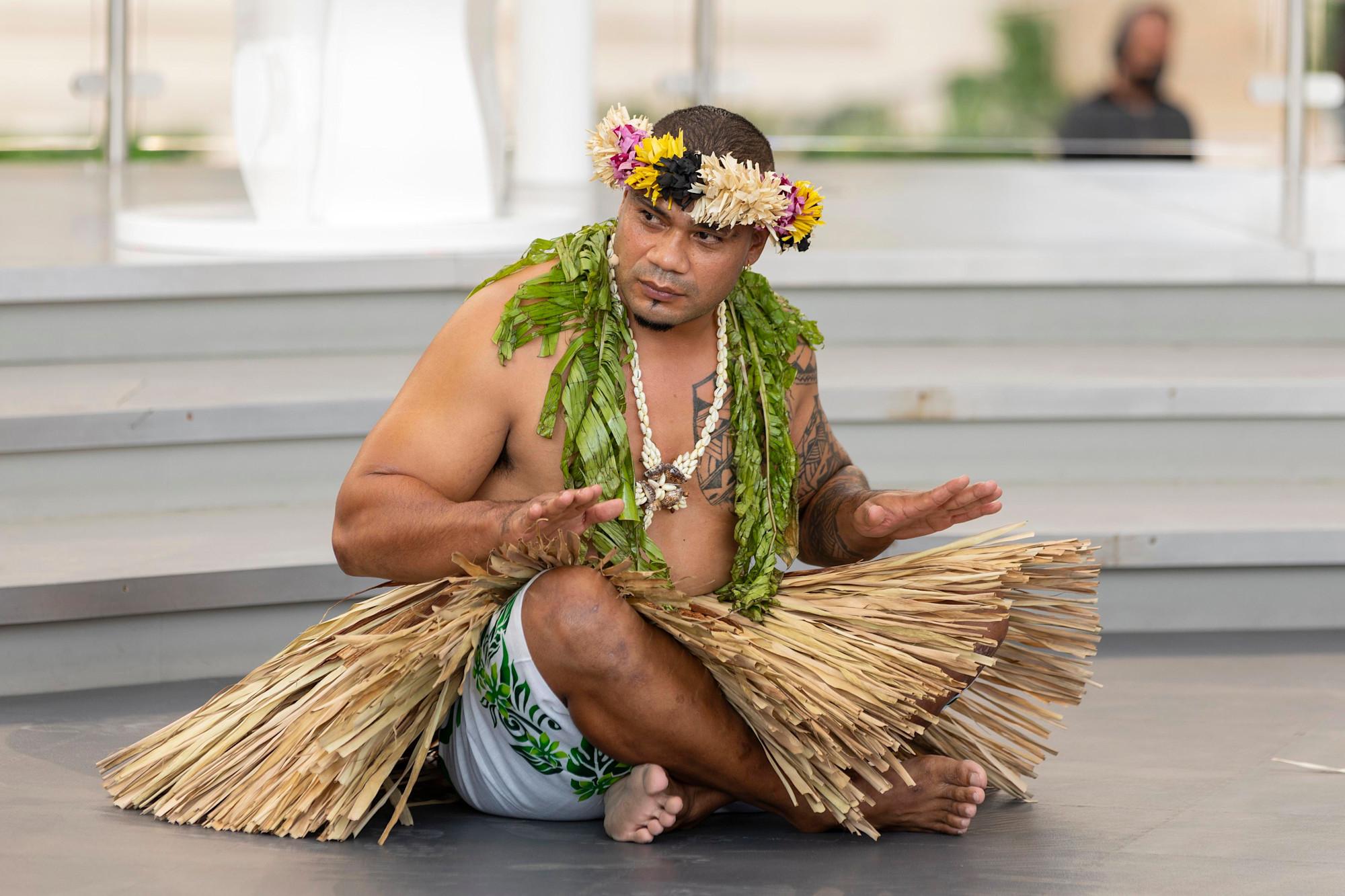 Cultural performance during the Tuvalu National Day Ceremony at Al Wasl m30939