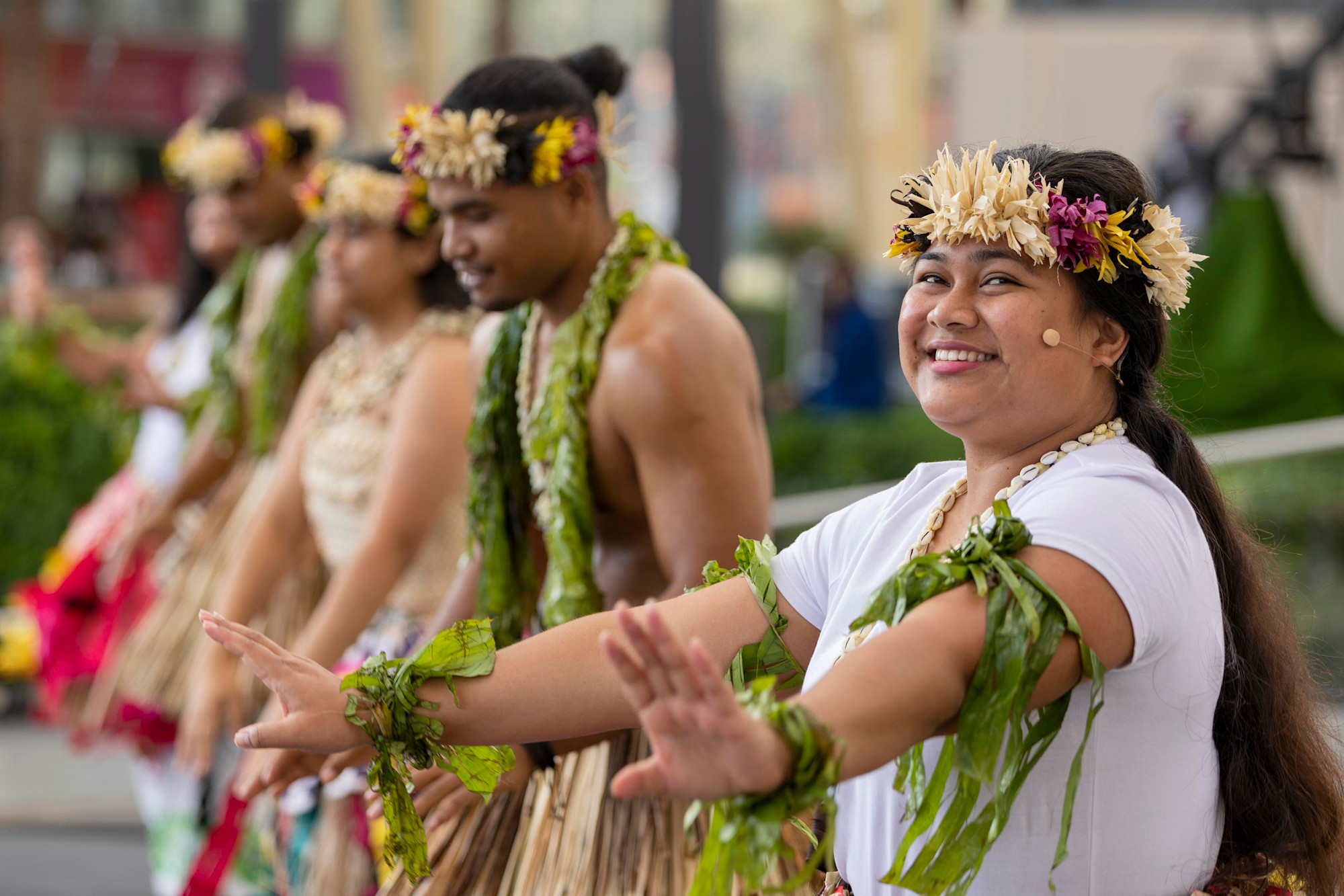 Cultural performance during the Tuvalu National Day Ceremony at Al Wasl m30940