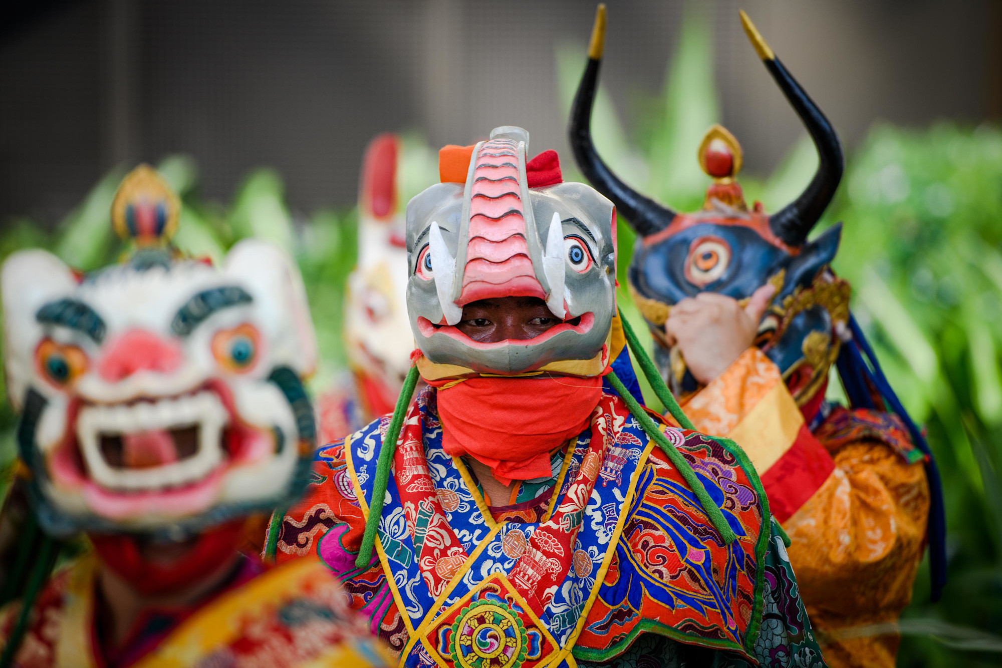 Bhutanese cultural performers during the Bhutan National Day Ceremony at Al Wasl m24193