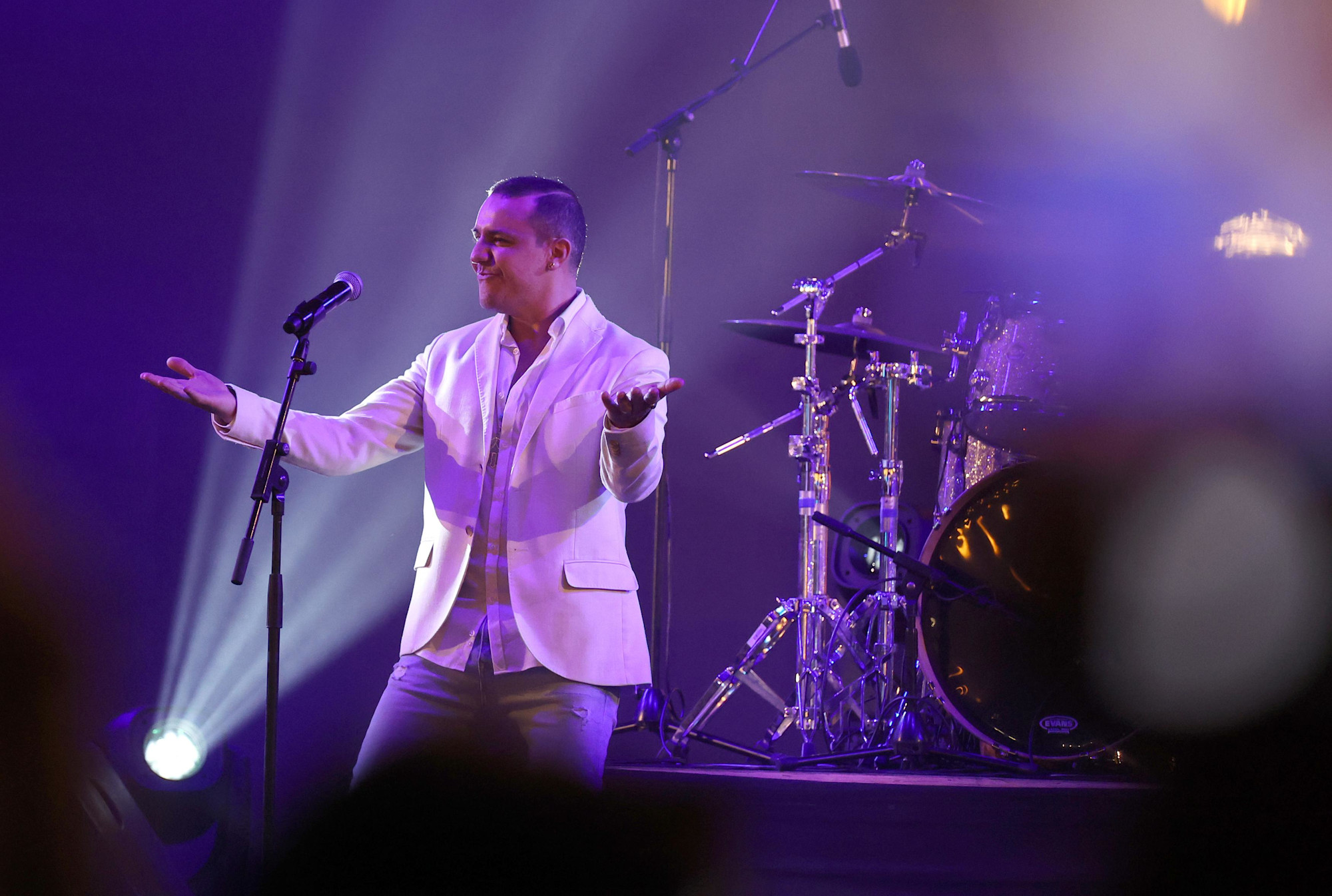 Faudel performs during North African Night Street Music Series at Festival Garden m53723