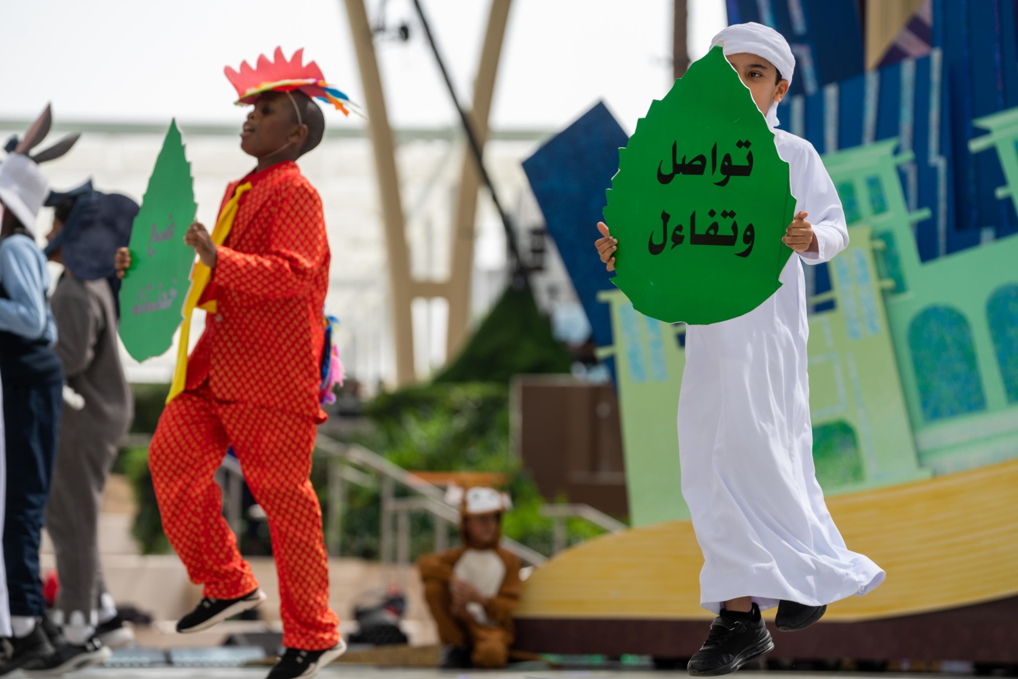 Al Karan Primary School, Ras Al Khaimah perform during Expo Young Stars on Al Wasl Stage m56680