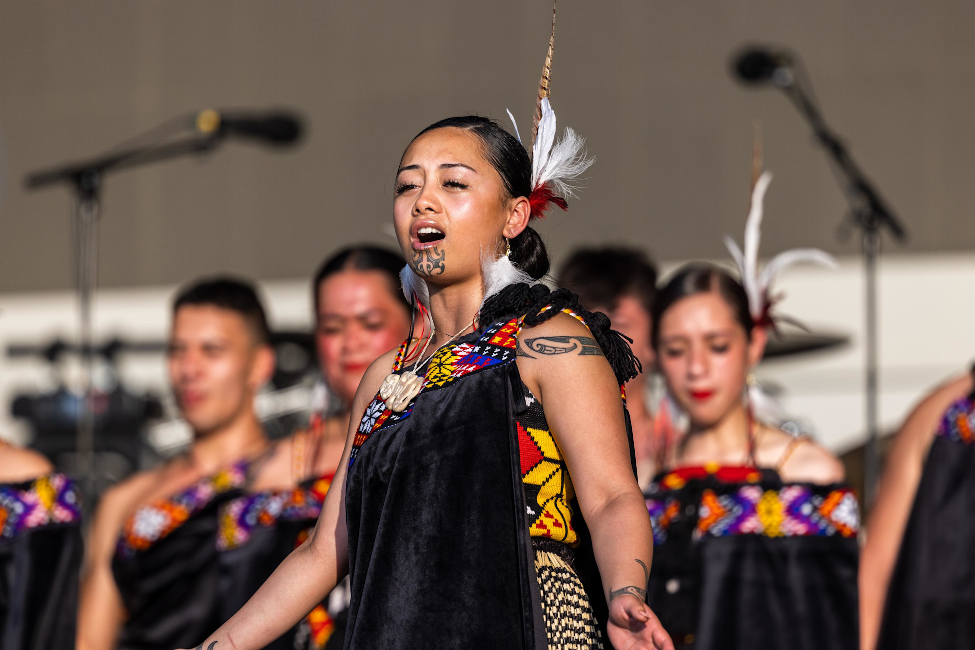Kapa Haka Performance Kahurangi Maori Dance Theatre at Dubai Millennium Amphitheatre m10633