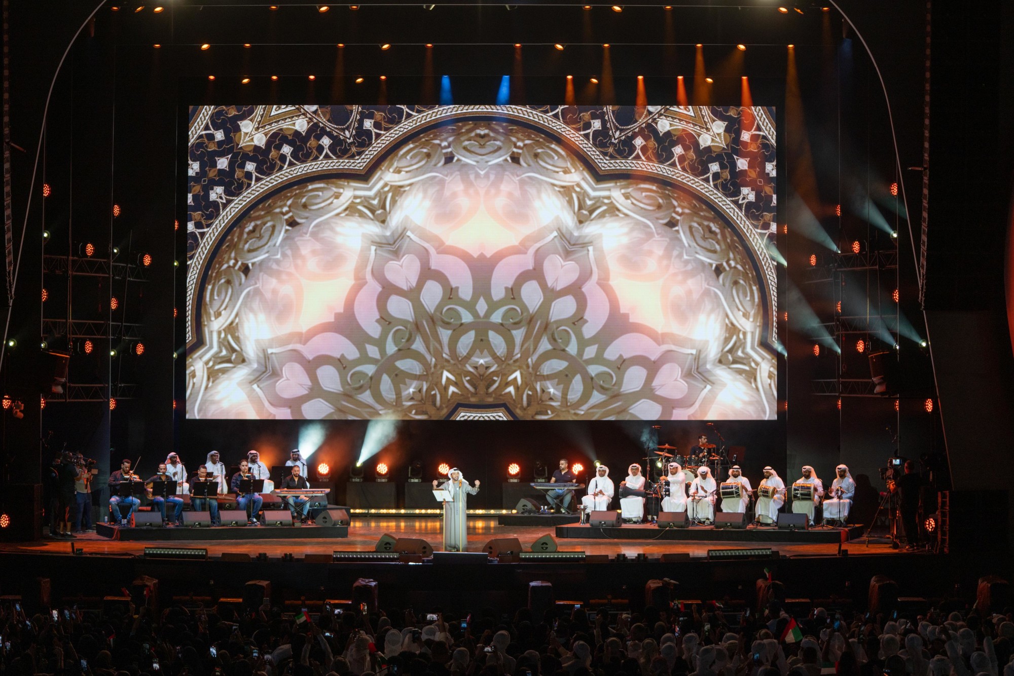 Eidah Al Menhali performs at Jubilee Stage during UAE National Day and the Golden Jubilee Celebrations m16095