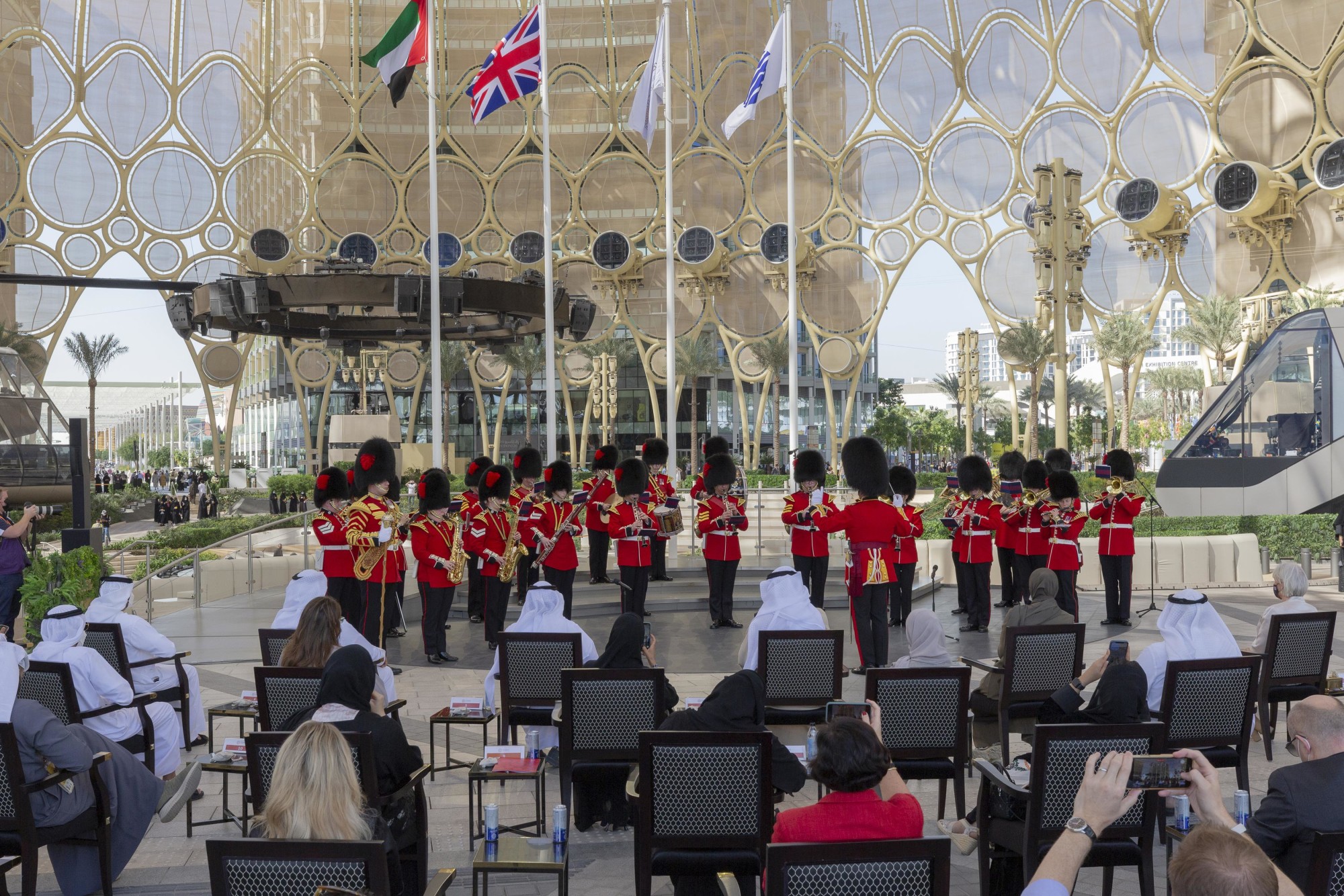 Coldstream Guards during the United Kingdom National Day Ceremony at Al Wasl m46166